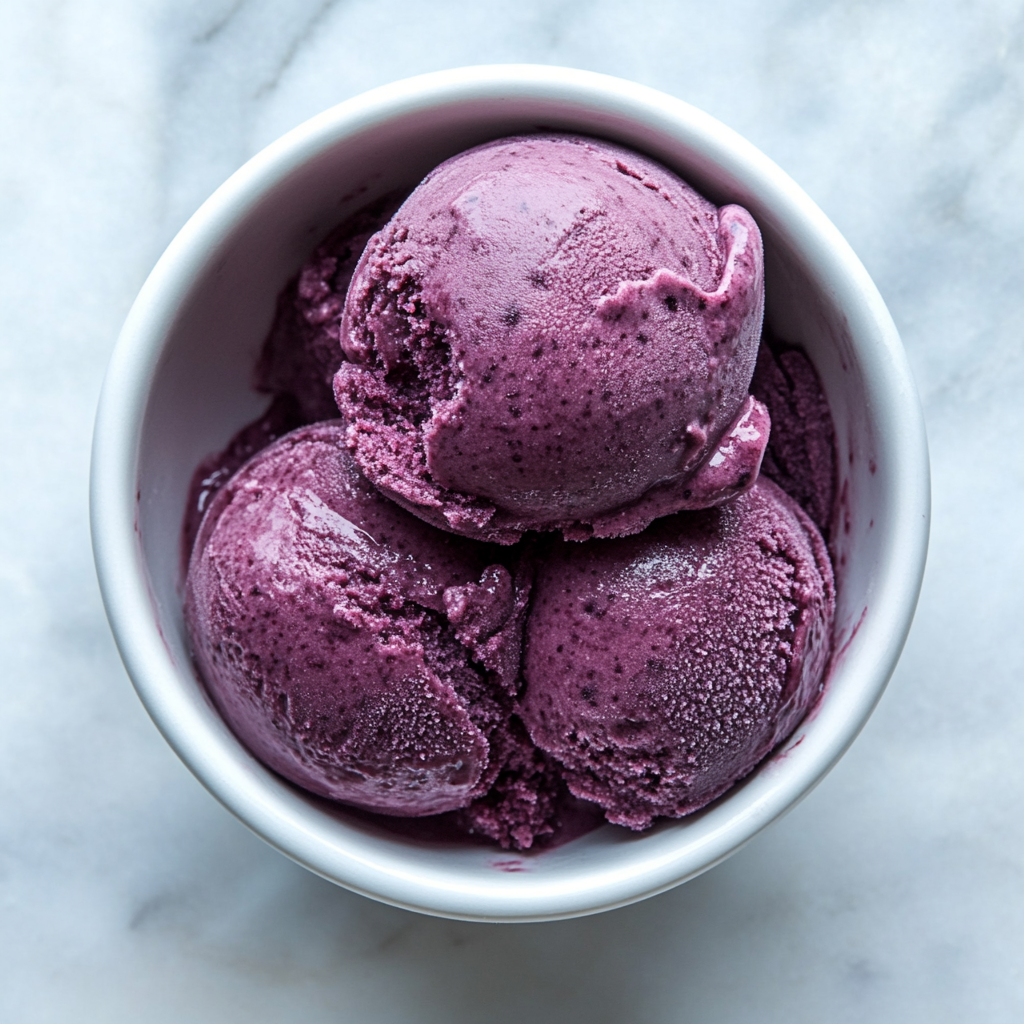 Scoopable açaí sorbet