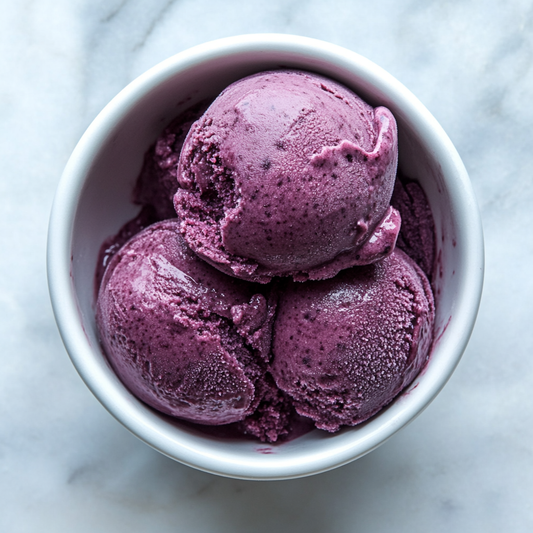 Scoopable açaí sorbet